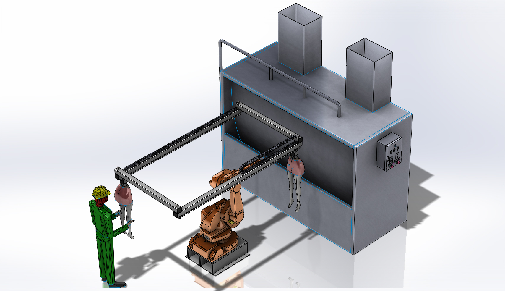 自动涂漆牛仔服装